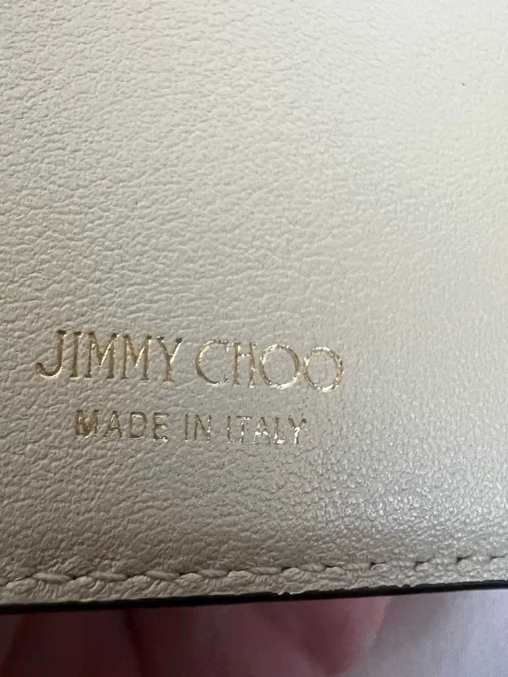 Jimmy Choo Miranda Croc Embossed Leather Women's Wallet Bamboo Color w/ dustbag